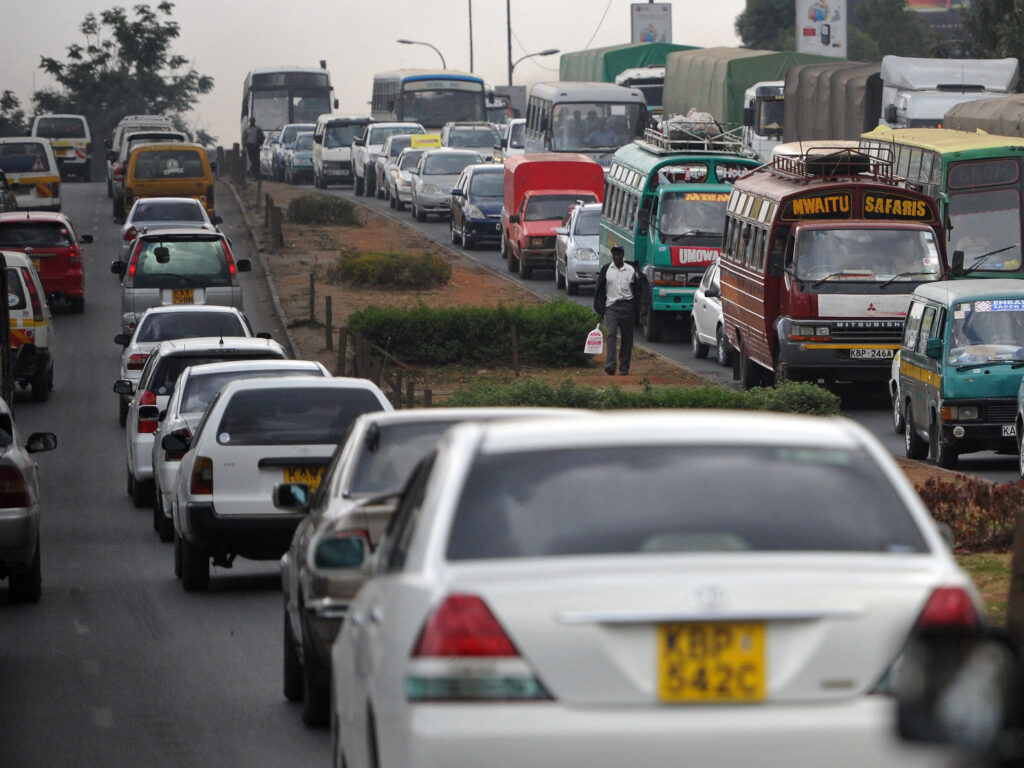 Traffic jam in nairobi city
