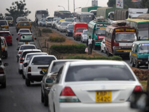Traffic jam in nairobi city